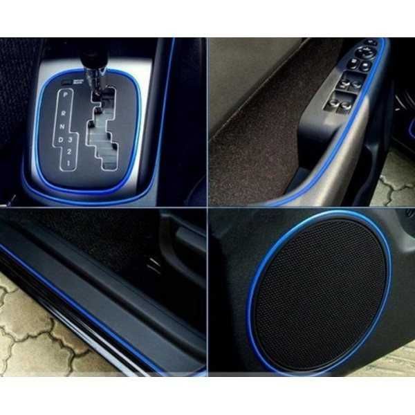 Декоративна лайсна за интериор на кола, червена или синя