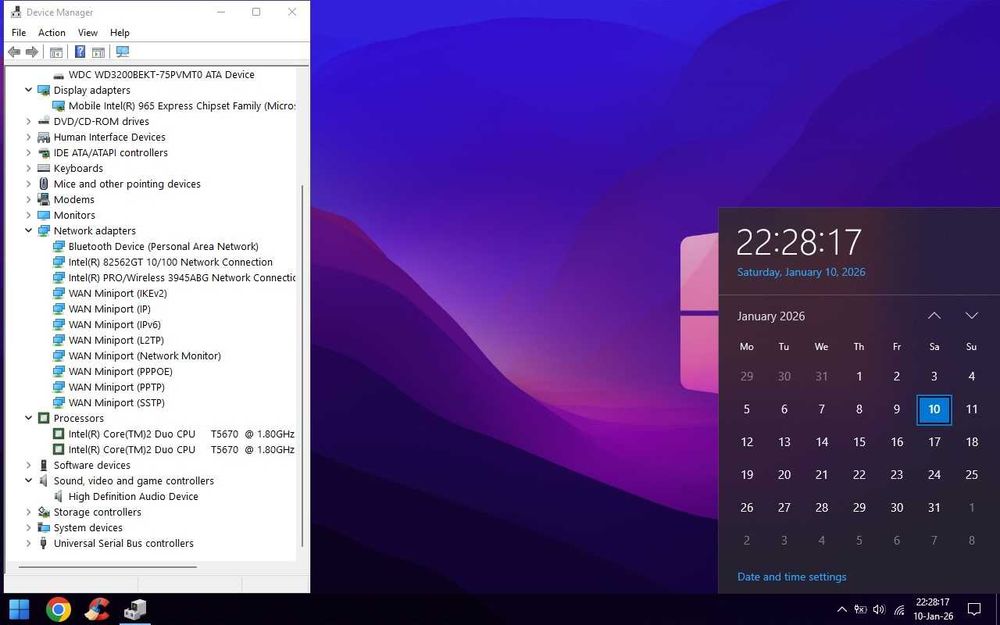 Vand Notebook HP T5670/4GB RAM/320GB/Intel 965/WiFi/BT/W10 la 100lei