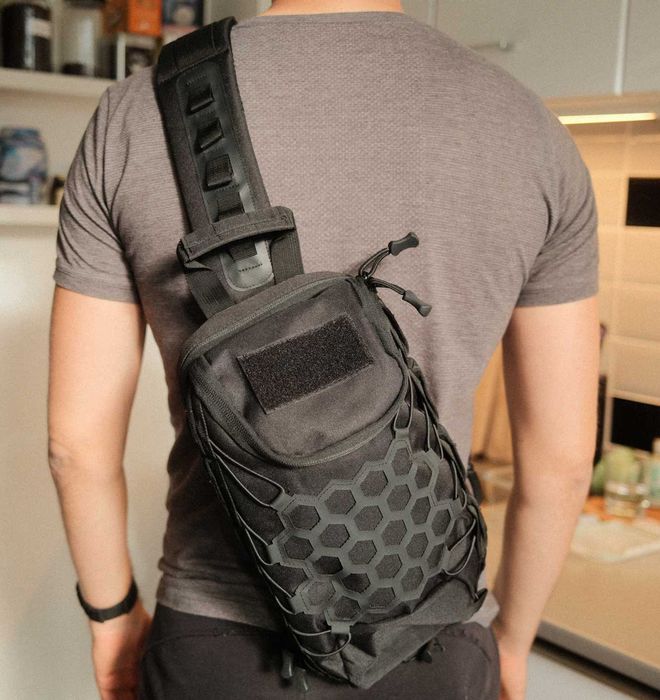 Geantă de umăr, neagră, crossbody