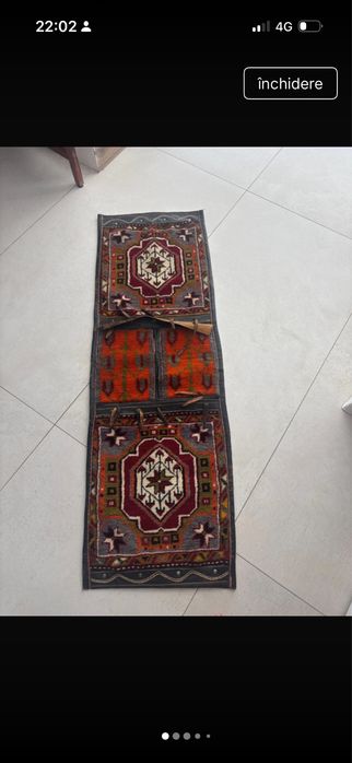 Decor Boho Sac de șa Heybe / Antique Turkish Kilim Saddlebag