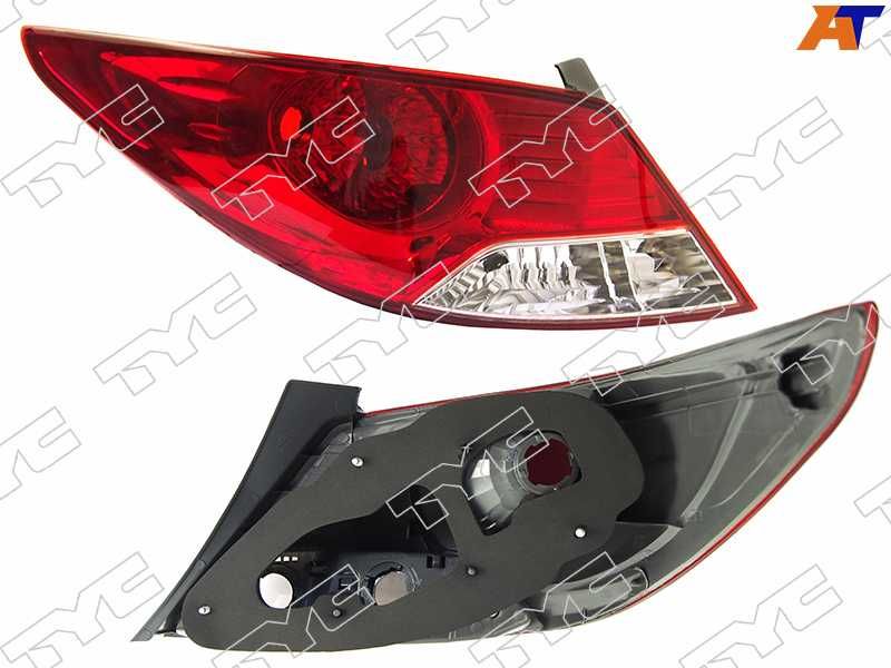 Запчасти оптика  Фонарь задний HYUNDAI SOLARIS 11-17 Новый бренд TYC