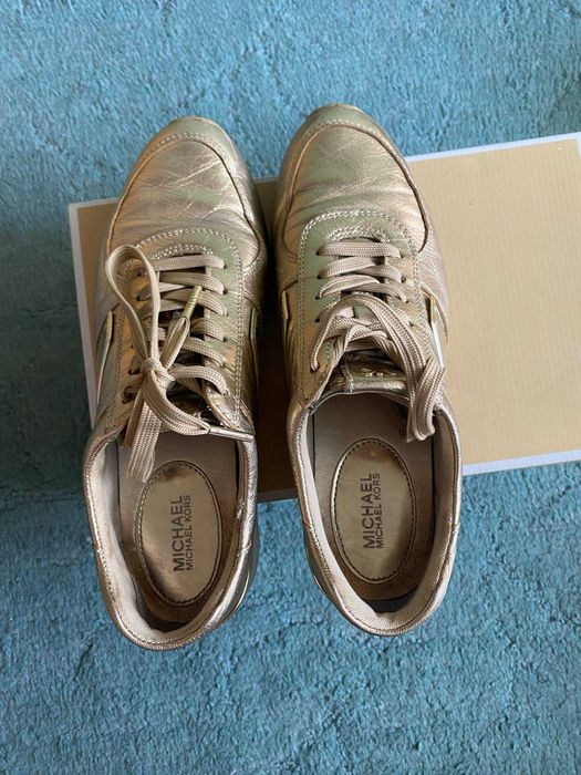 Дамски обувки, Michael Kors, златни, естесвена кожа, 39 номер