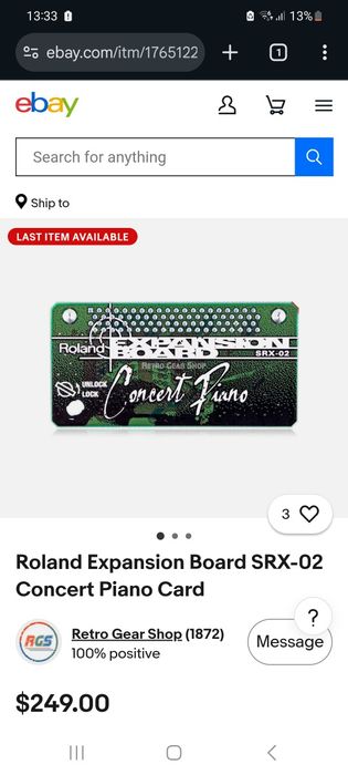 Roland Fantom X6 expansion card