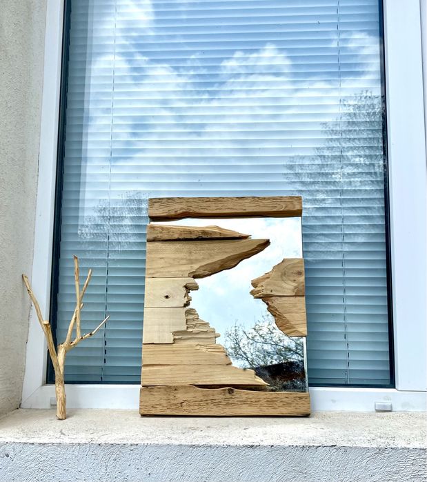 Налично! Декорация за стена огледало и дърво. Ръчна изработка!