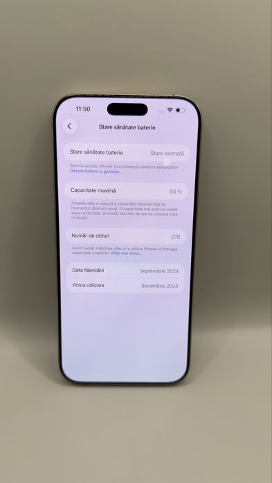 iPhone 16 Pro Max Desert Titan Baterie 92% 256GB