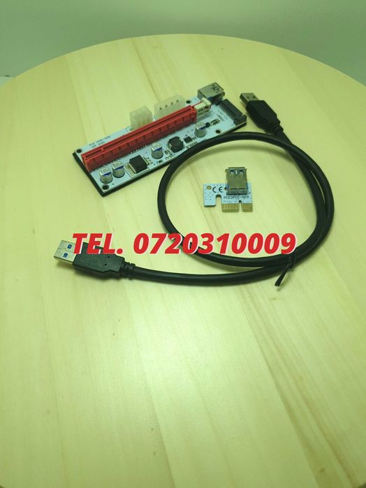 Riser Pciexp 008s 1x To 16x 4 6 Pini  Sata Usb