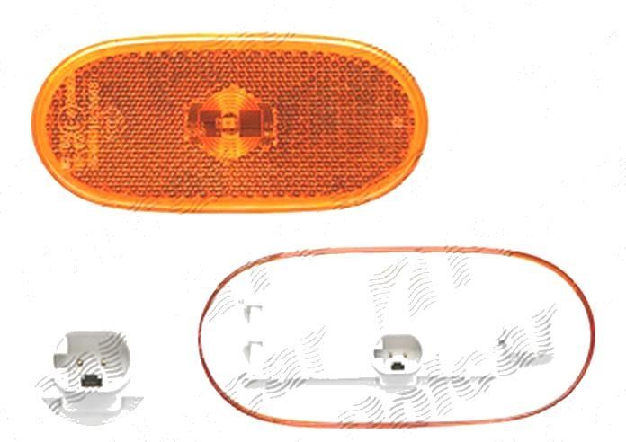 Lampa semnalizare Mercedes Sprinter 209-524, 07.2006-10.2013 Furgon; Sprinter 210-519, 10.2013- Furgon, fata/spate, stanga = dreapta, oval; LED; orange, TYC