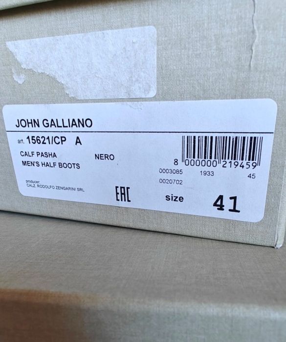 Ghete John Galliano Calf Pasha originale piele naturală top cool