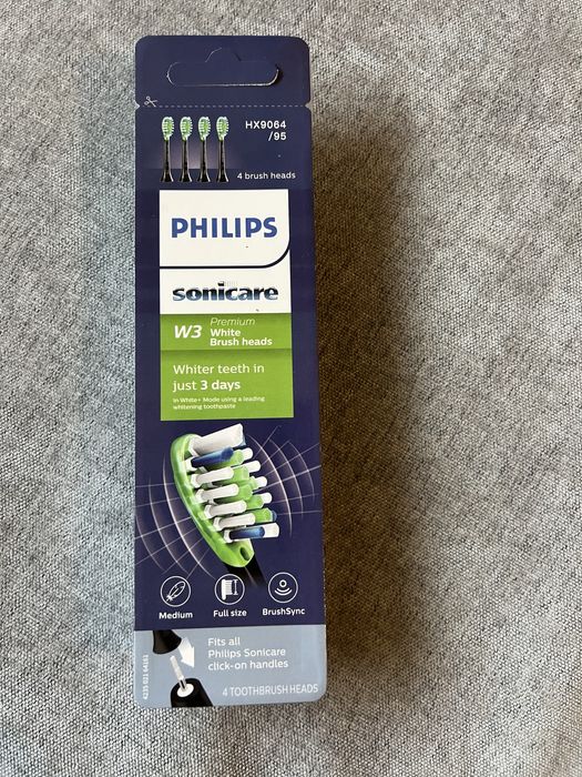 Глави за звукова четка за зъби Рhilips Sonicare W3- 4 бр. черни