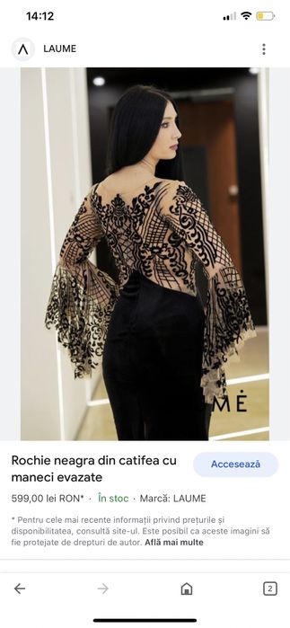 Rochie catifea eleganta