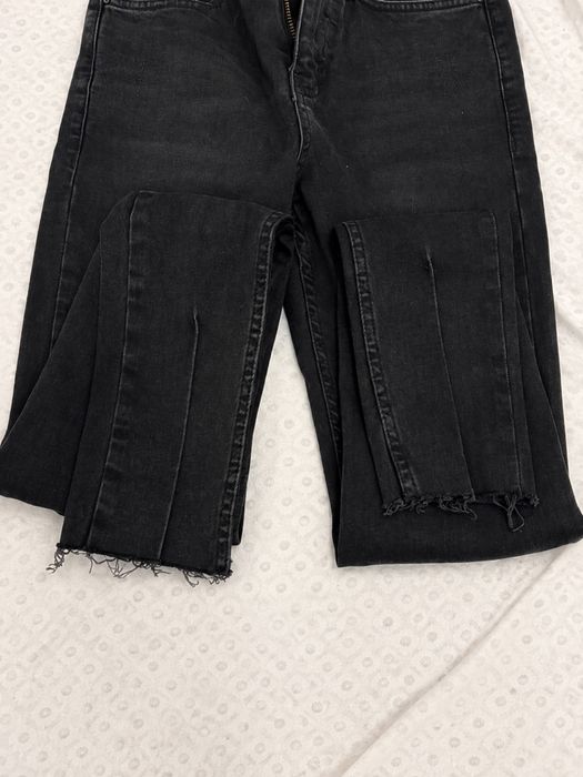 Blugi negri KAROL damă 34/XS, talie înaltă, slim/skinny