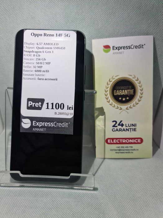 Oppo Reno 14F 5G (Ag18 Tutora b.28093) Garantie 2 ani!