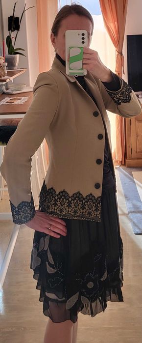 Sacou bej, office-elegant, marimea 38-S/M, Marca Mathilde