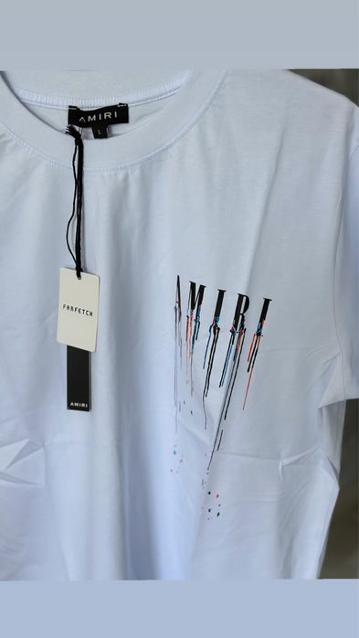 Tricou Amiri painted off white balenciaga trapstar