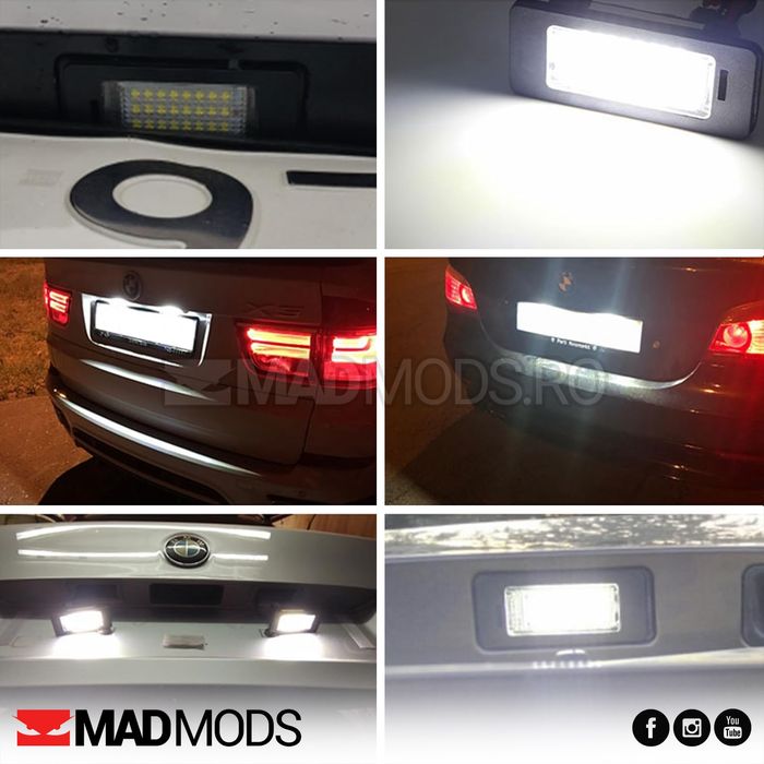 Lampi LED numar inmatriculare BMW E39 E60 E61 E90 E91 E92 E93 E81 E82