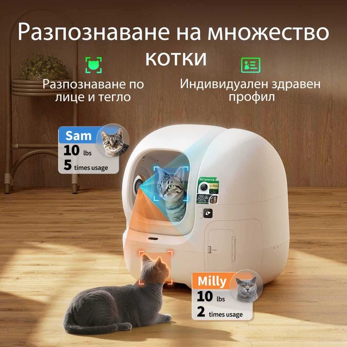 Petkit Purobot Max Pro 2 КОМБО автоматична тоалетна за котки с пълнеж