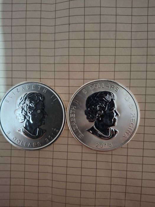 Сребро. 1 oz Канада. Различни години.