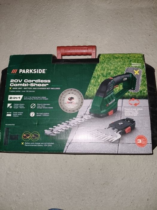 Foarfeca iarba arbuști parkside pe acumulator