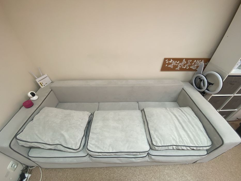 Диван раскладной серый