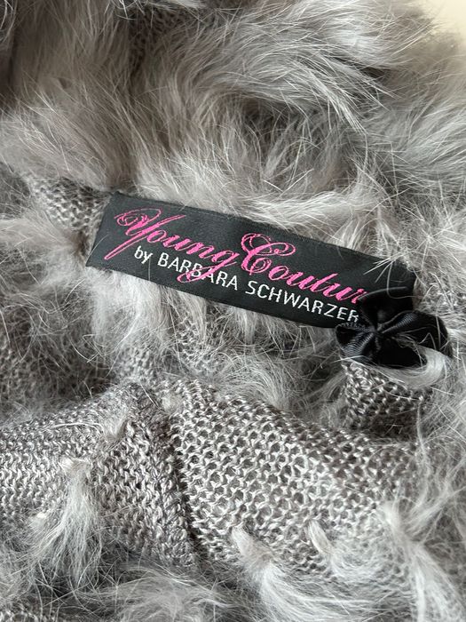 BARBARA SCHWARZER кокетен топ  от естествена мека заешка кожа