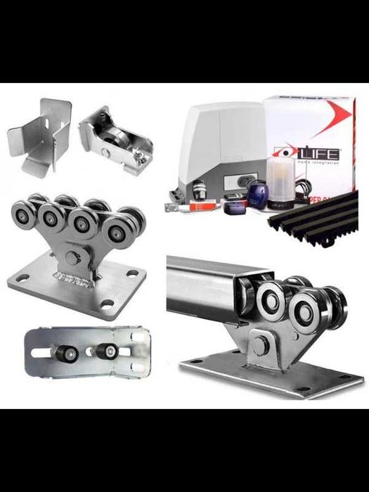 Механизъм с допълнителен държач за плъзгаща врата до 500 кг + Acer 400