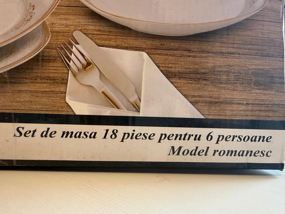 Set de masa nou farfurii 18 piese