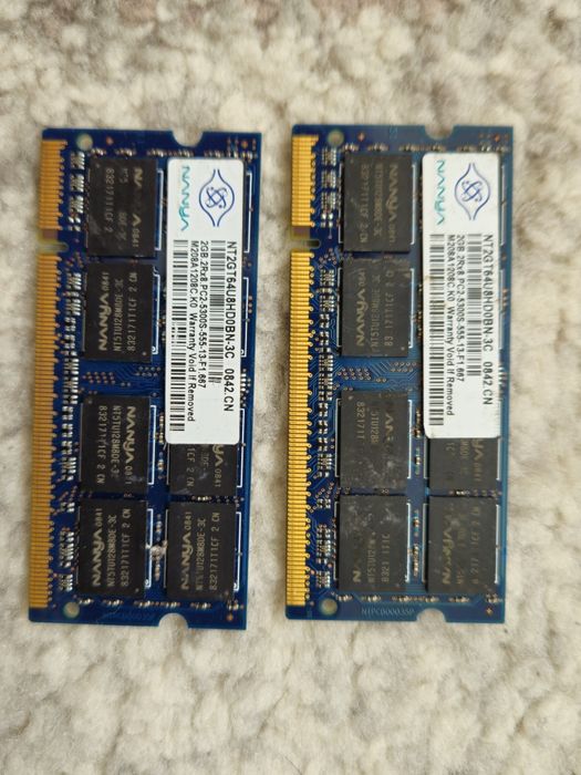 DDR2 Laptop placute de  2 GB dual channel si 1GB