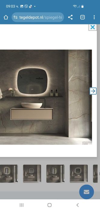 Огледала с лед осветление и нагревател за баня- 6 броя