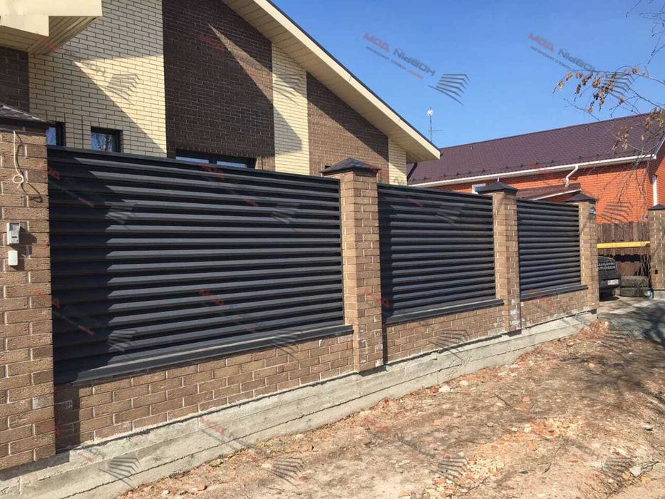 Забор жалюзи из металла