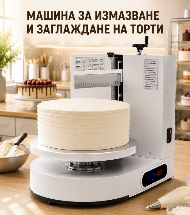 Машина за измазване и заглаждане на торти