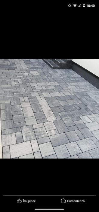 Pavaje, borduri, rigole de scurgere. Montaj pavaje