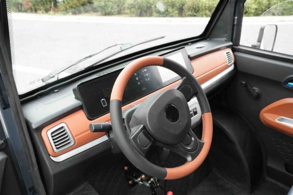 Masina Electrica Triciclu cu Cabina incalzita, Volan, Fara Permis CIV RAR inclus, Cargo TUK TUK Bena Basculabila Baterie 80Ah
