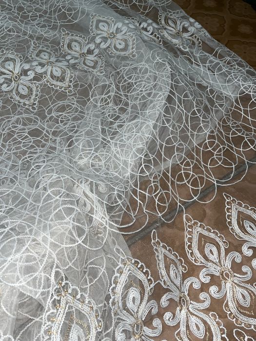 Белая тюль-сетка