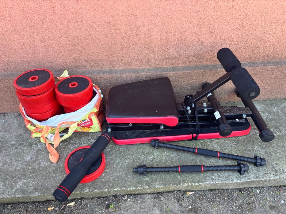 Aparat abdomene + set gantere cu greutăți