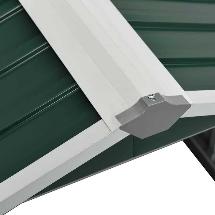 Copertină pentru robot de tuns iarba 92x97x63 cm, verde oțel VidaXL