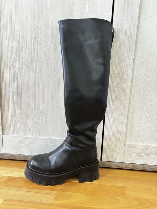 Ботинки Ботфорты Кожанные