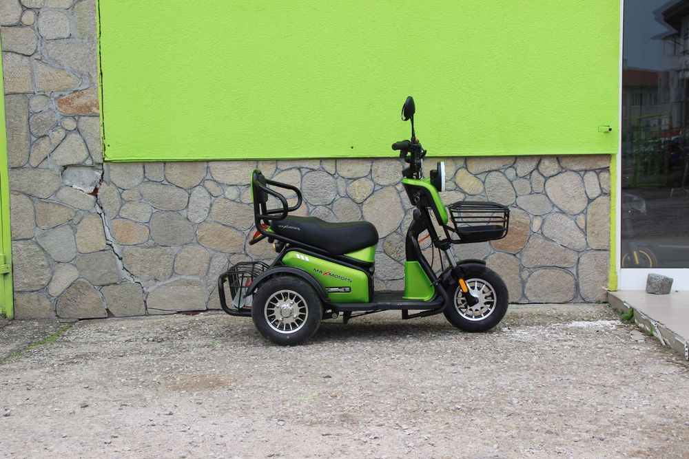 Двуместна електрическа триколка Pudding 1800W-48V-20Ah GREEN