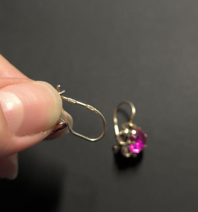 Серьги серебряные 925 пробы времена СССР