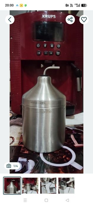 KRUPS XS6000 Auto Cappuccino de spumare a laptelui pentru Cappuccino si Caffe Lattes.