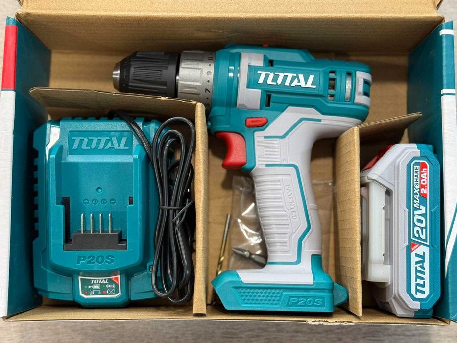 Акумулаторен винтоверт TOTAL TDLI20051E – 45Nm