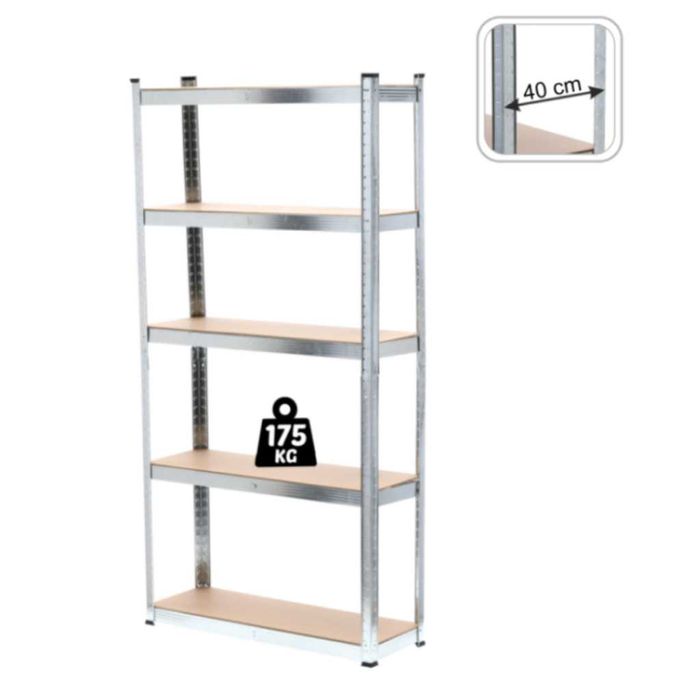 Практичен рафт на 5 нива до 175кг - лесен монтаж и стабилност