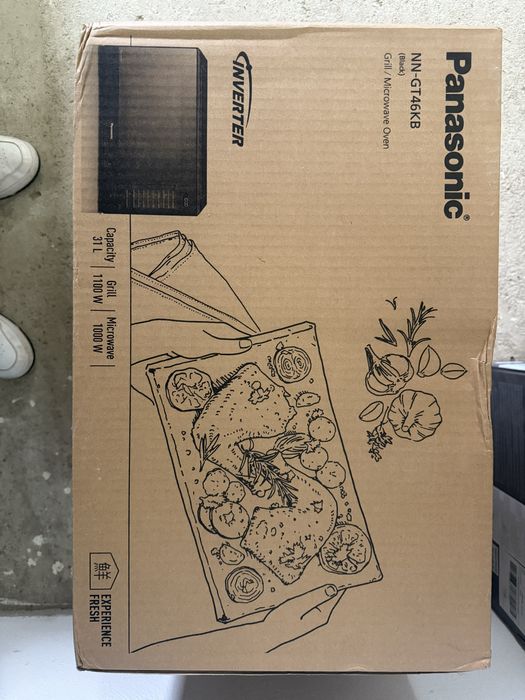 PANASONIC NN-GT46KB cu microunde cuptor cu invertor grătar 31L Negru