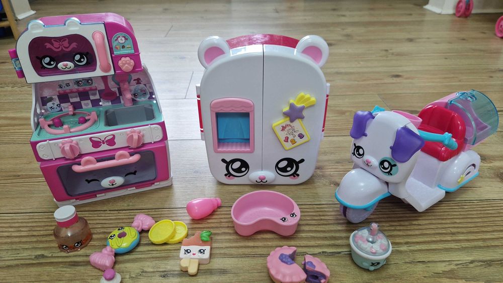 Kindi kids кукли 30 см, хладилник, кухня и мотор с аксесоари