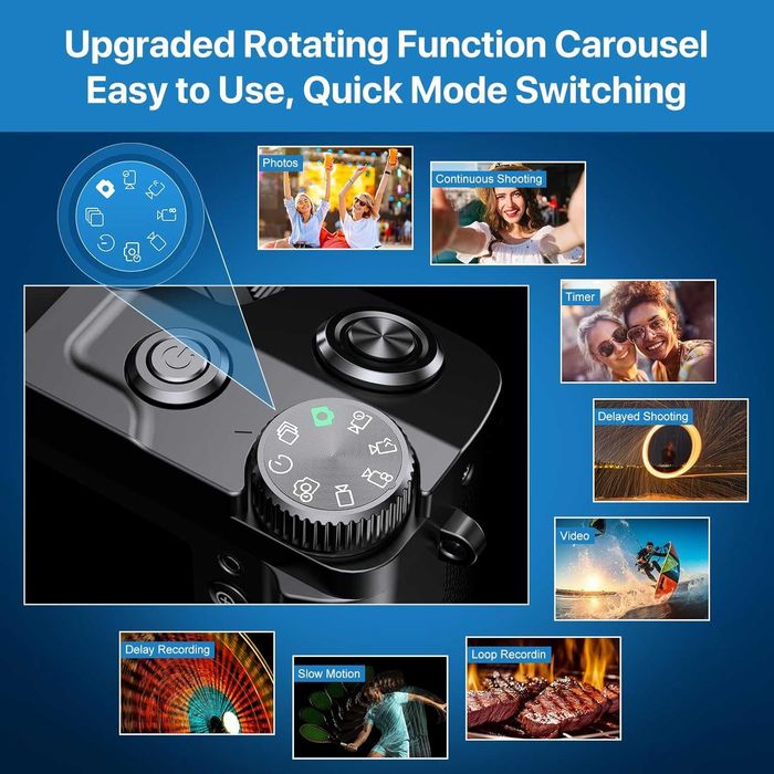 5K цифрова камера, WiFi автофокус, влог камера за YouTube, 48MP камера за фотография и видео