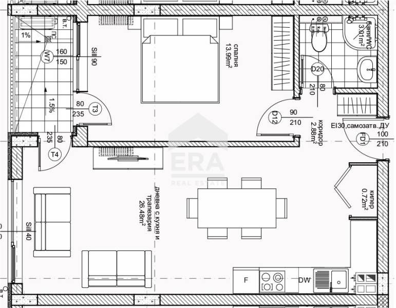 Просторен двустаен апартамент, в новострояща се сграда пред акт 16, в