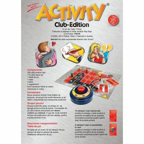 Joc de societate Activity, Club Edition,18+,nou,sigilat