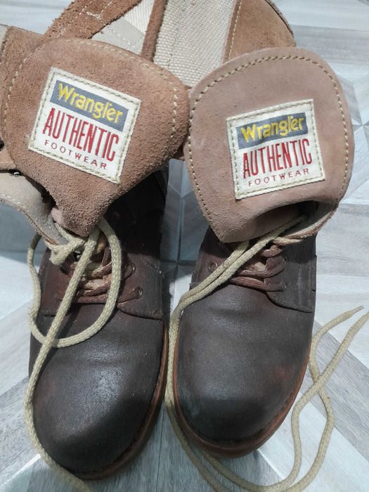 Ghete Wrangler unisex din piele cu panza