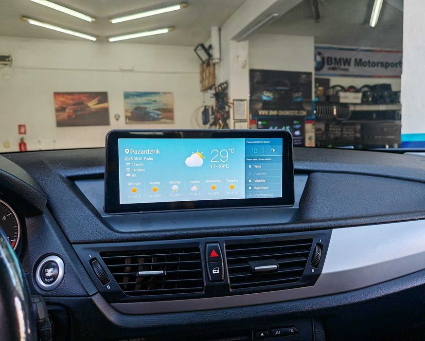Навигация с ANDROID 14 8GB RAM 128GB HDD BMW X1 E84 10.25 инча Андроид БМВ Е84 WiFi + Apple Carplay