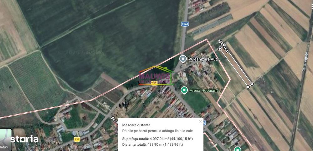 Vand teren com Ograzeni - Hoabaia - 1 ora fata de Universitate