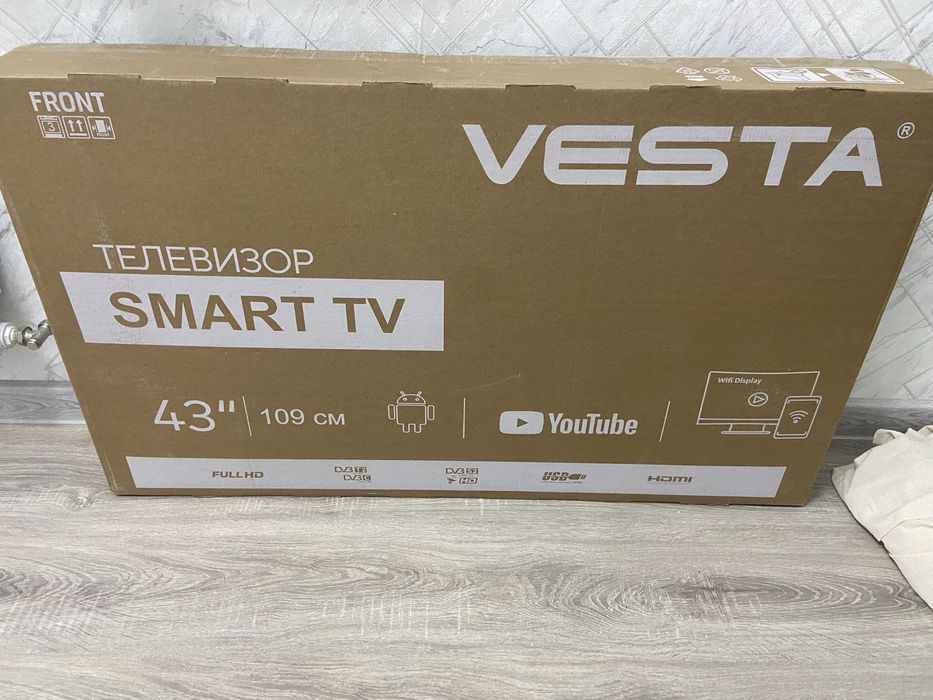Продам новый телевизор Vesta 43V10H Smart